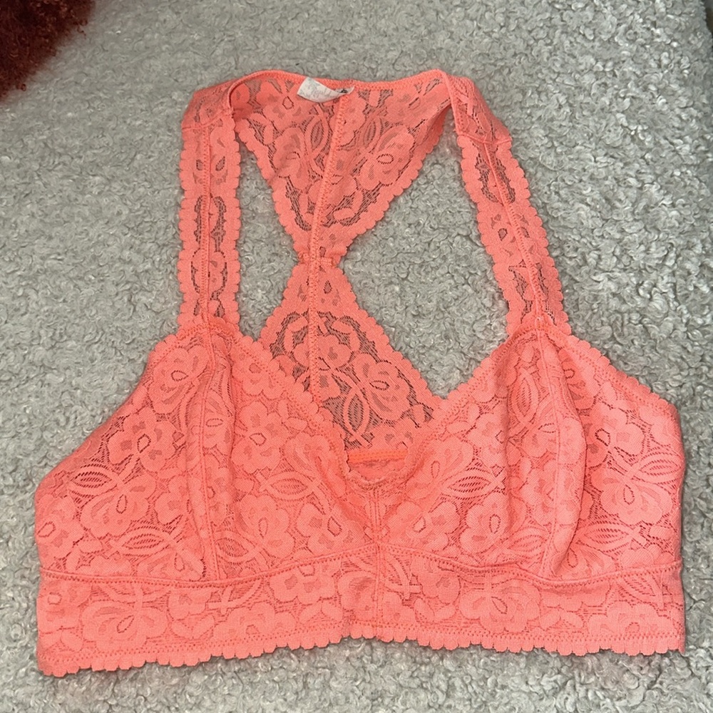 Free People Intimates Lace VNeck Floral Bralette - Picture 2 of 5